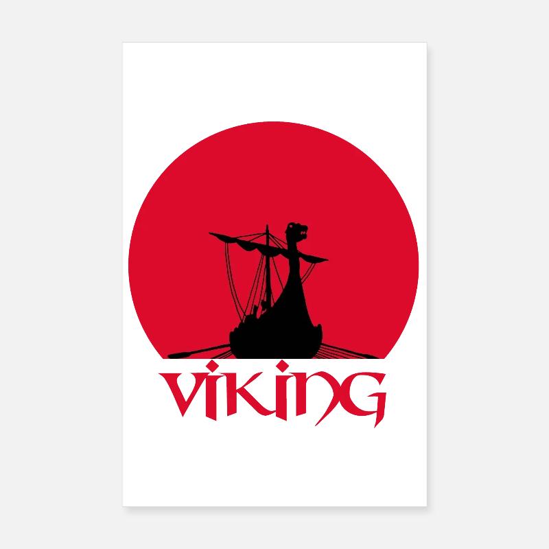 Viking Longship Poster 8" x 12" (20x30 cm)