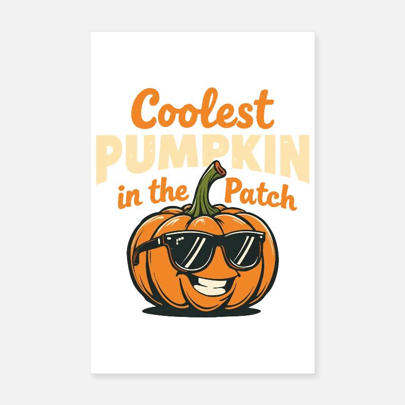 Der coolste Kürbis im Patch Poster 20x30 cm