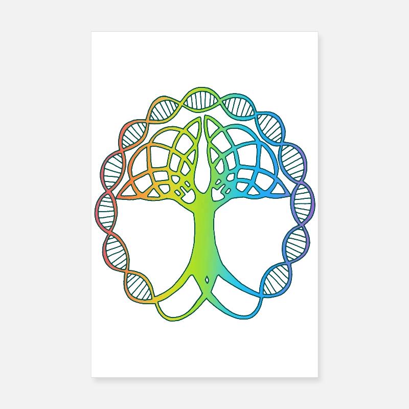 arbre étrange multicolore Poster 20 x 30 cm