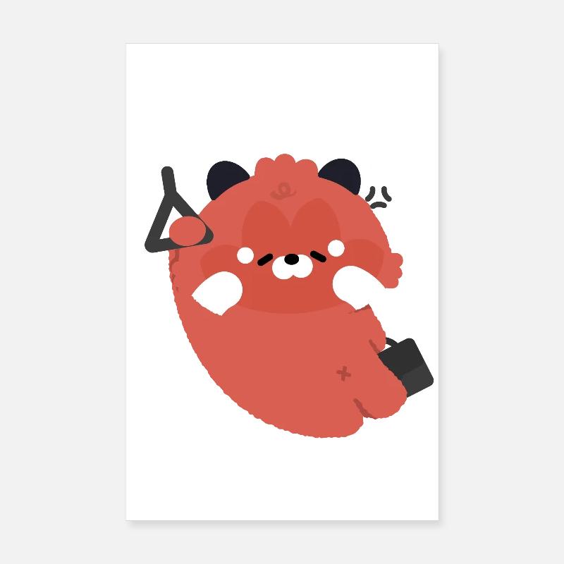 Tirede Roter Panda - Poster 20x30 cm - Weiß