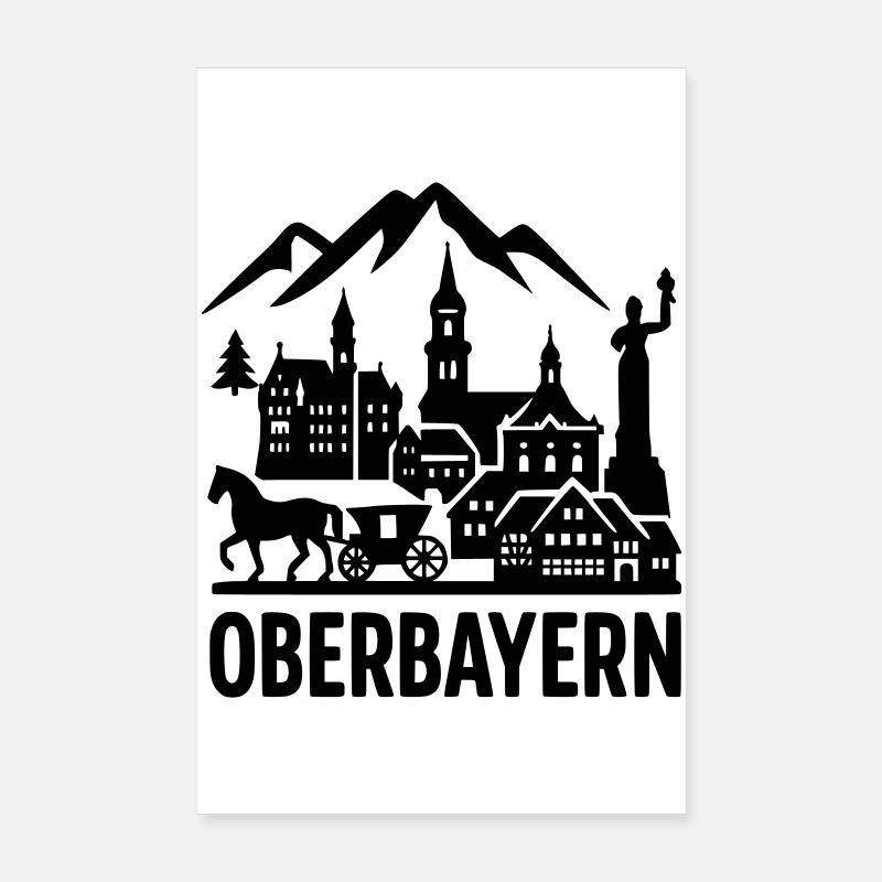 oberbayern bayrisch  Poster 20x30 cm