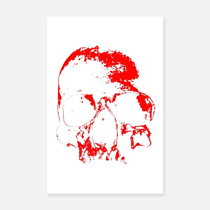 Red Skull Contrast Poster 8" x 12" (20x30 cm)