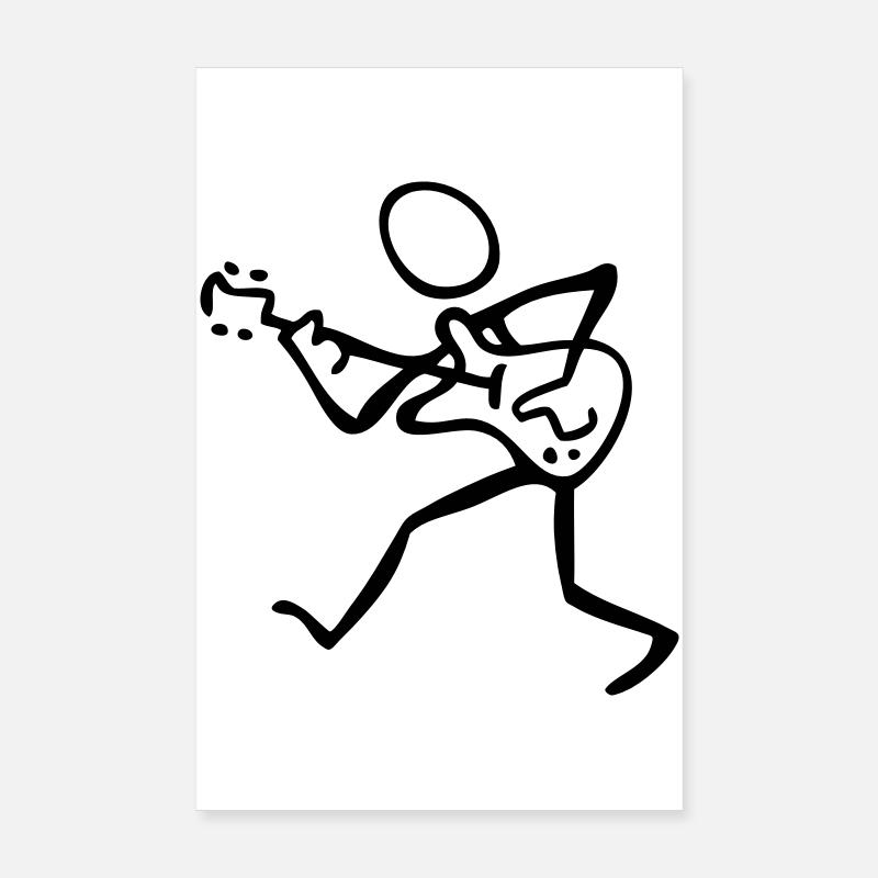 guitariste Poster 20 x 30 cm