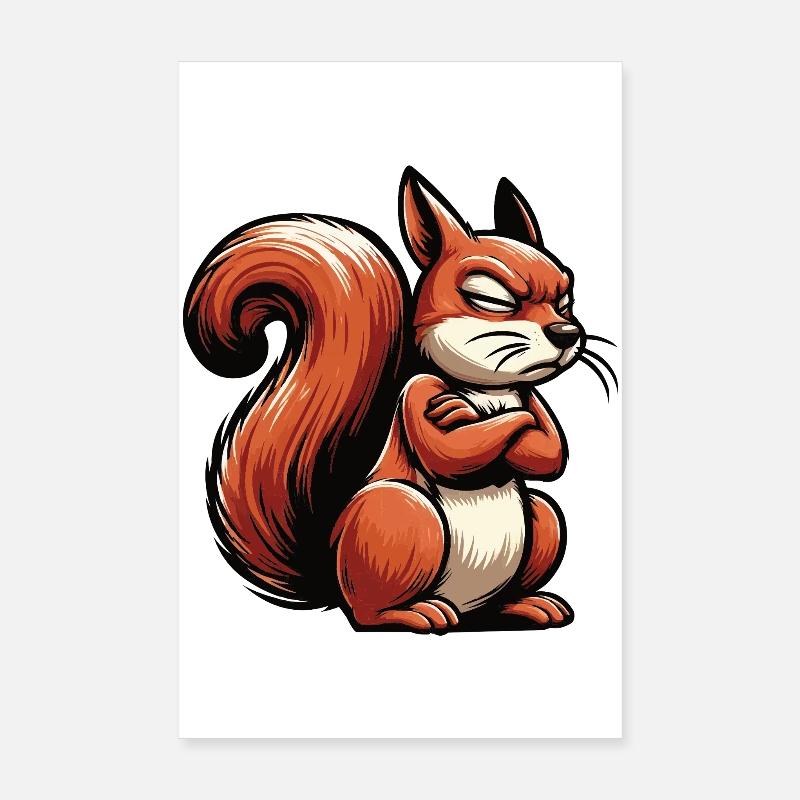 Squirrel Squirrel Squirrel Lover Rodent Poster 8" x 12" (20x30 cm)