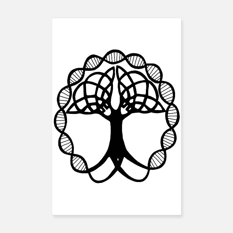 Arbre noir étrange Poster 20 x 30 cm