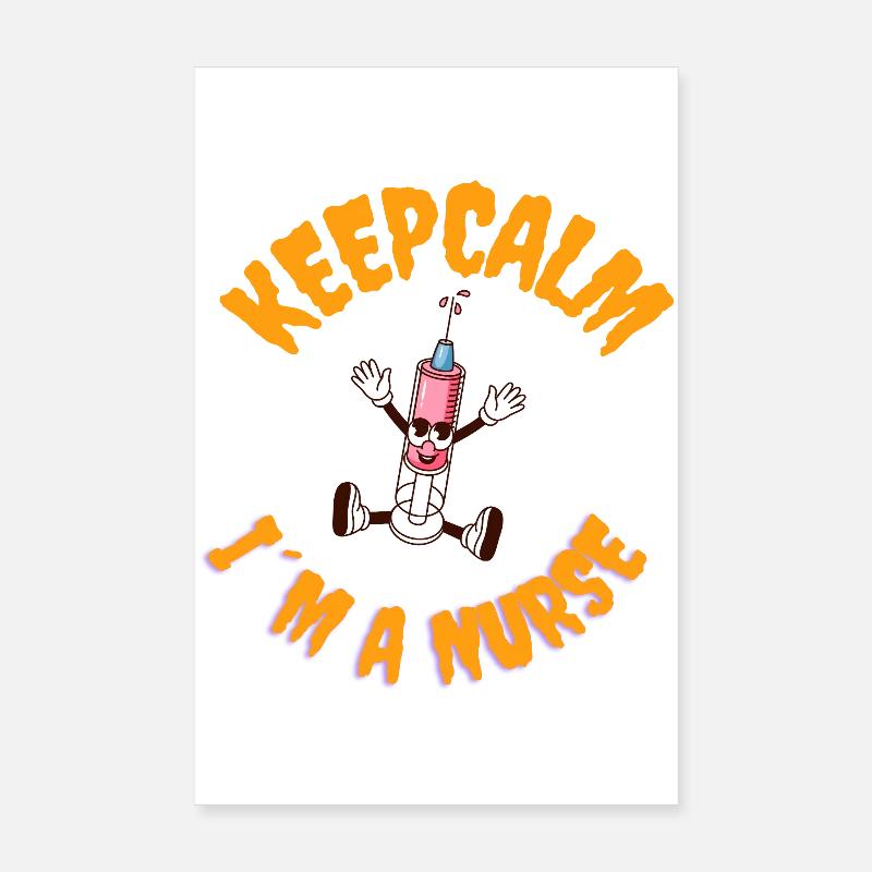 Restez calme, je suis un aidant - Poster 20 x 30 cm - blanc