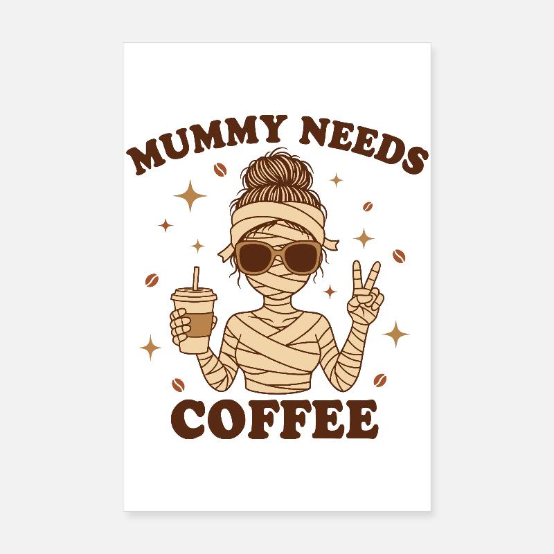 Mutter Mutterschaft Humor Mama Mama Kaffee Poster 20x30 cm