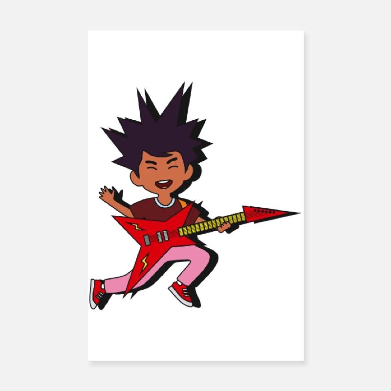 Explosion de guitare rocker pointue Poster 20 x 30 cm