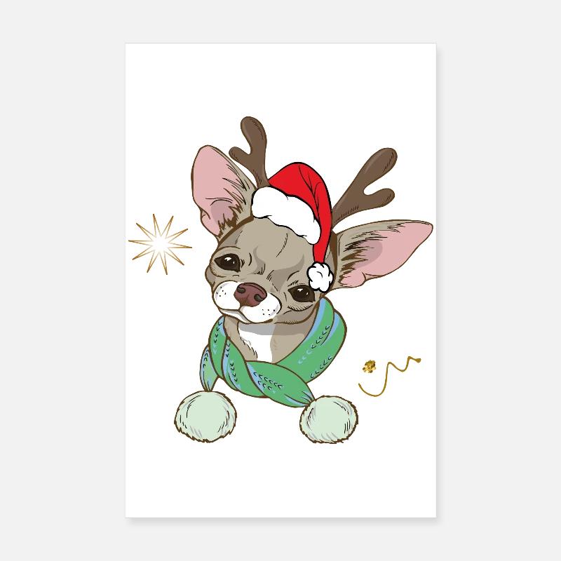 Renne de Noël laid Poster 20 x 30 cm