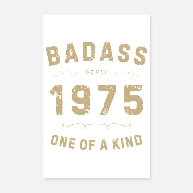 Badass 1975 : Style rétro unique Poster 20 x 30 cm