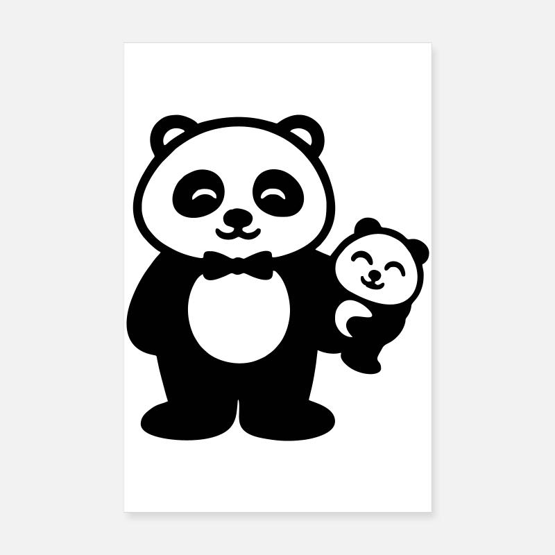 Famille Cadeau Père Panda Poster 20 x 30 cm