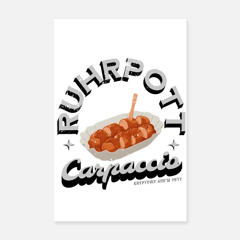 Ruhrpott Carpaccio Currywurst Poster 20x30 cm