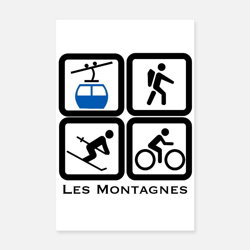 Les Montagne Poster 20 x 30 cm