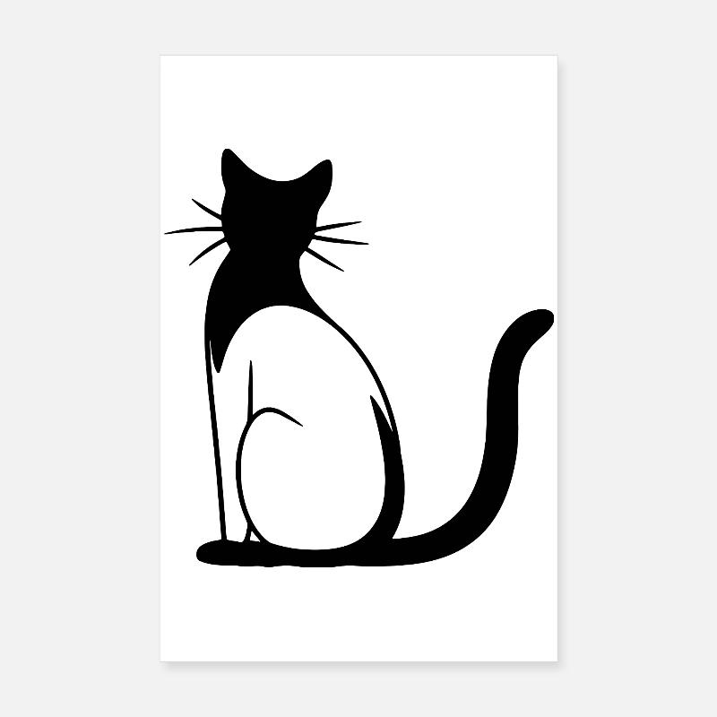 Dessin de chat Poster 20 x 30 cm