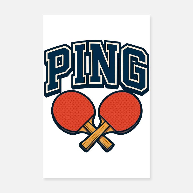 Ping Pong - Tennis de Table Poster 20 x 30 cm