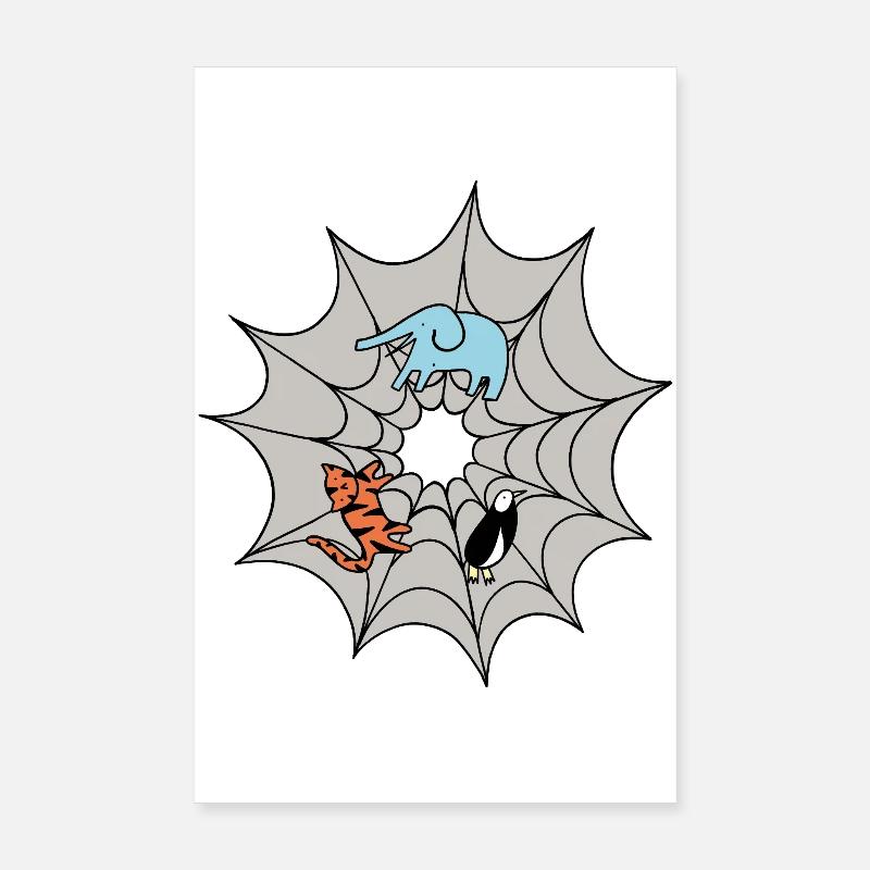 Toile d’araignée Poster 20 x 30 cm