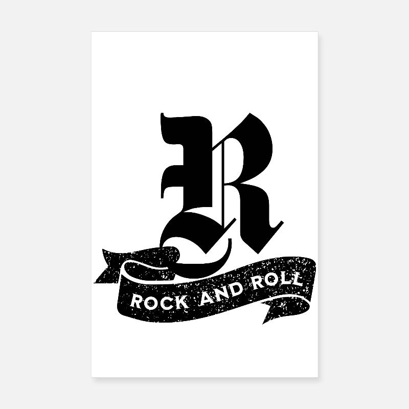 Rock'n'Roll-Kippentext Poster 20x30 cm