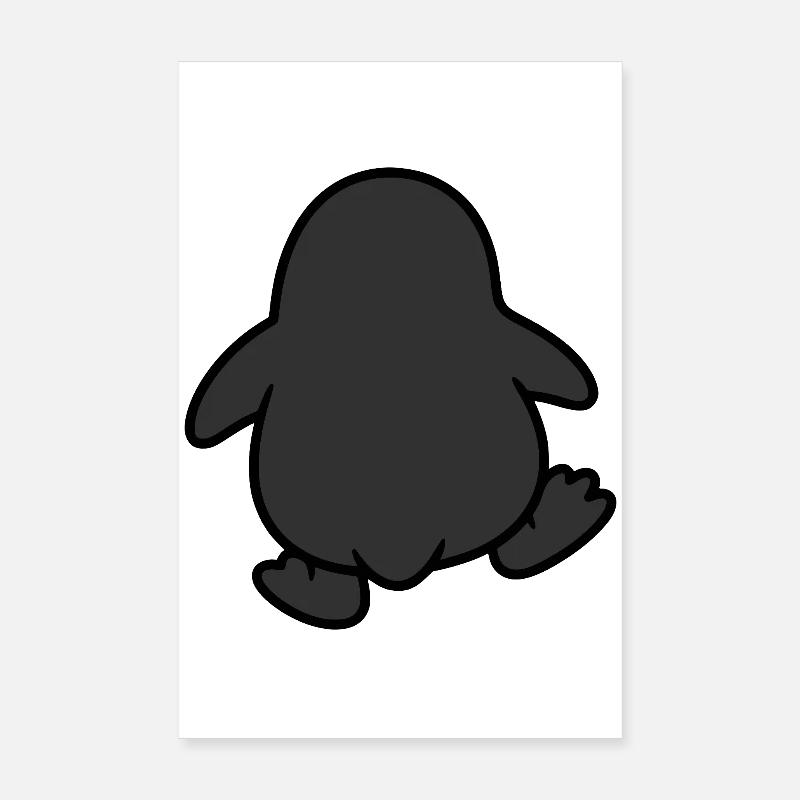 Penguin Waddle Walk Poster 8" x 12" (20x30 cm)