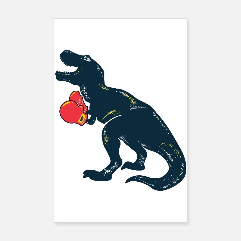 Dino Boxer Rex Poster 20 x 30 cm