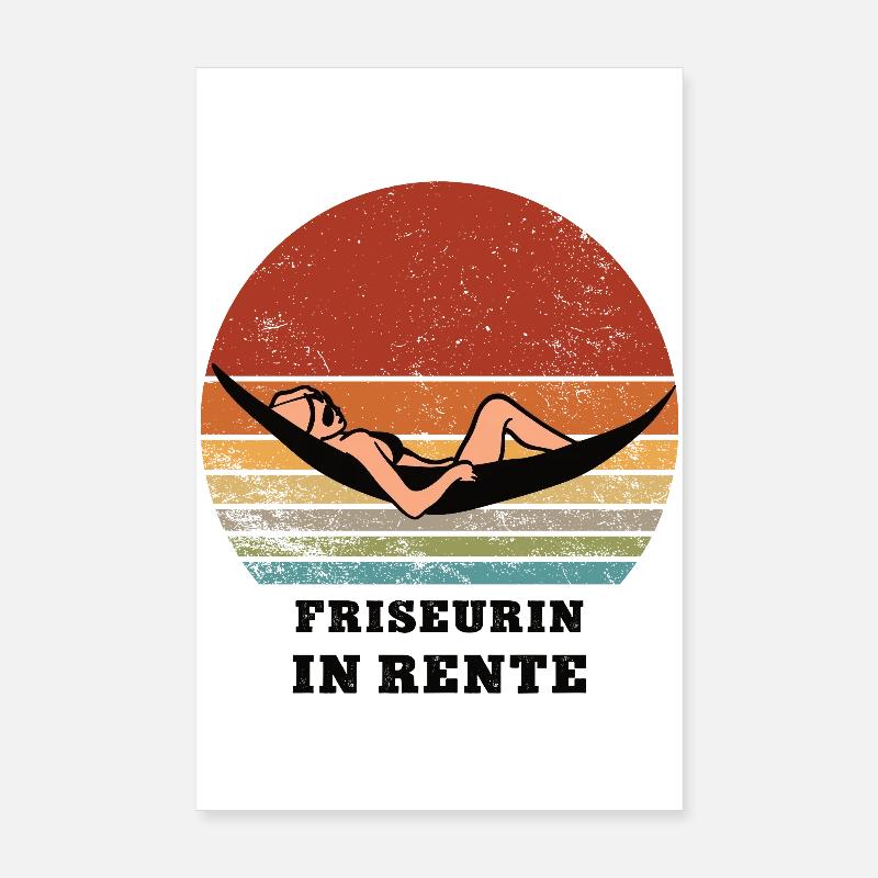 Retraité, Coiffeur, Retraité, Retraité, Coiffeur Poster 20 x 30 cm