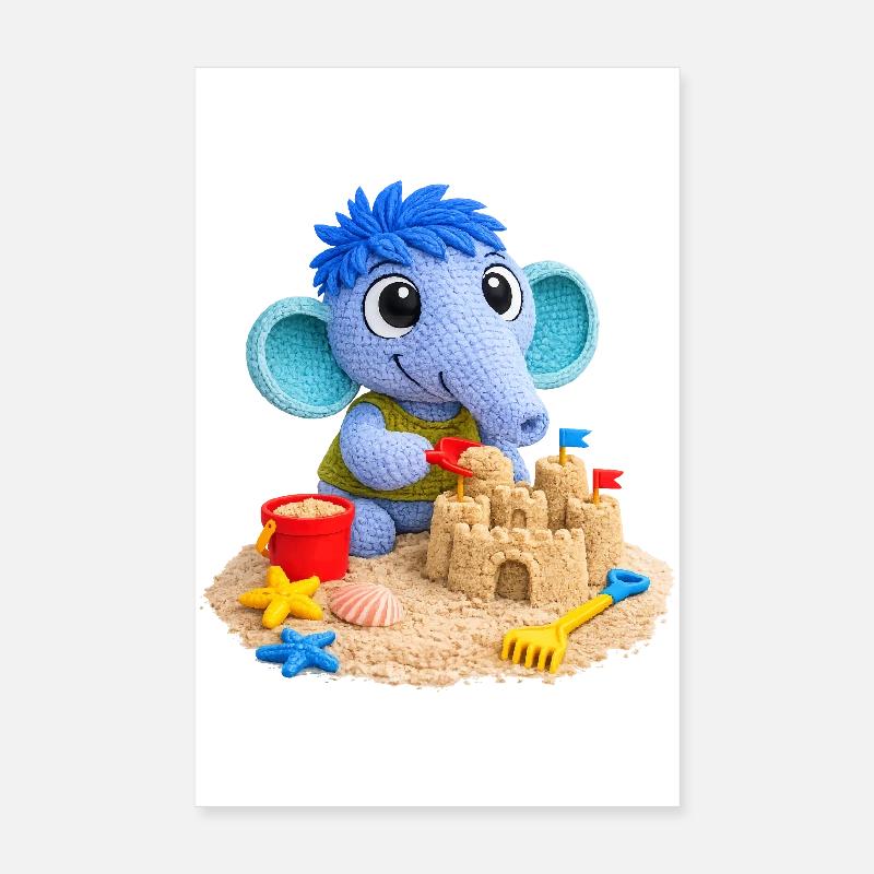 Leo Longnose sur la plage Poster 20 x 30 cm