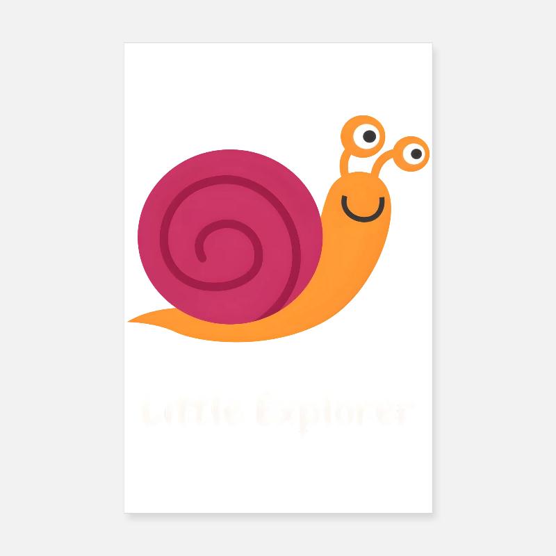 Petit Explorateur : Un escargot mignon pour les petits explorateurs Poster 20 x 30 cm