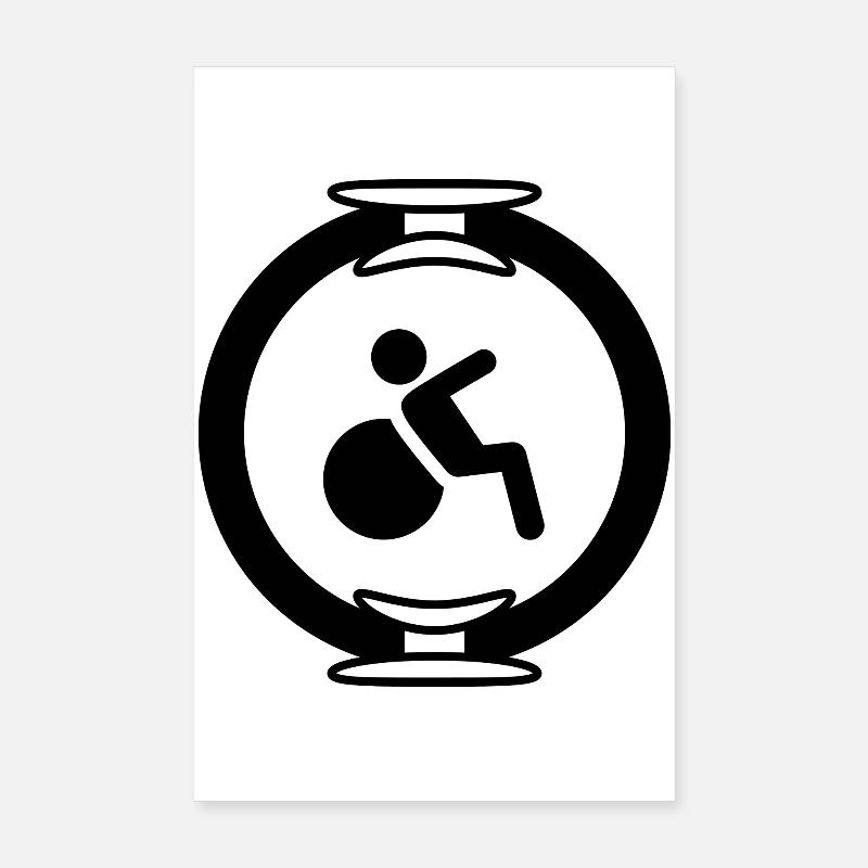 Pilates - Poster 20x30 cm - Weiß