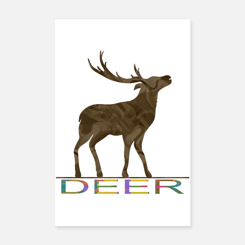Hirsch Poster 20x30 cm