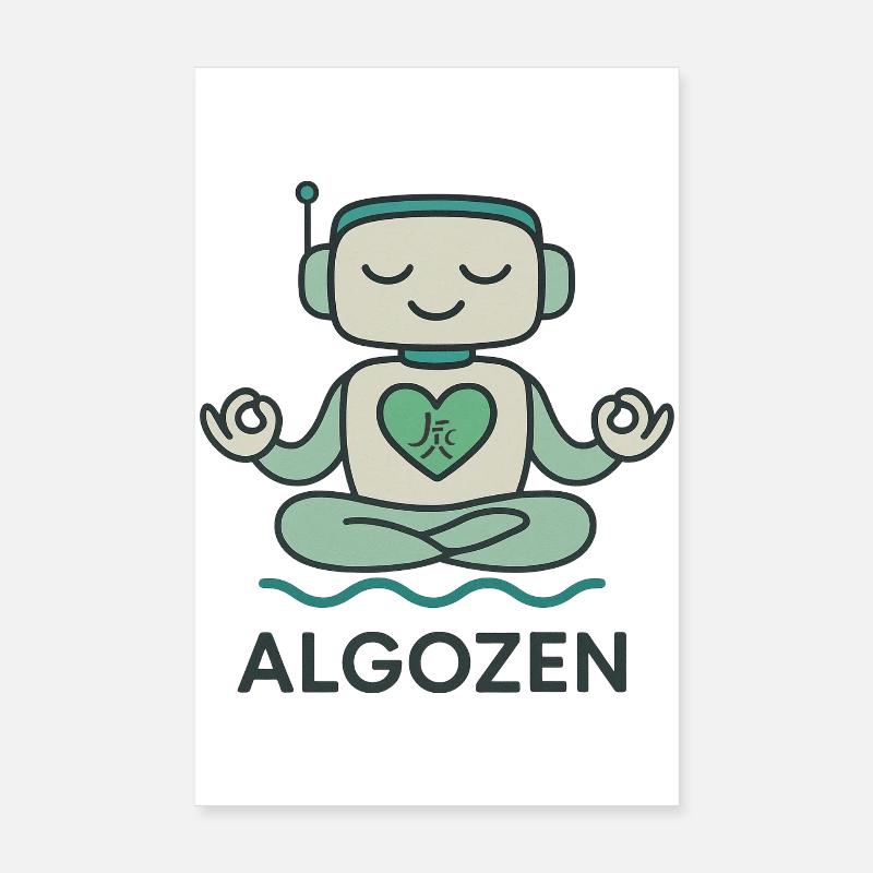 Roboter-Zen Poster 20x30 cm