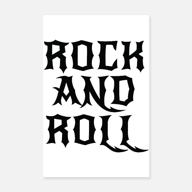 Logo gothique rock and roll Poster 20 x 30 cm