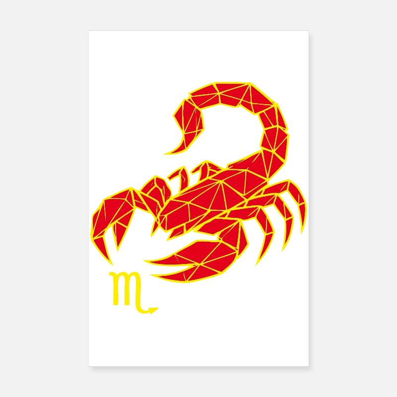Geometric Scorpion Neon Poster 8" x 12" (20x30 cm)