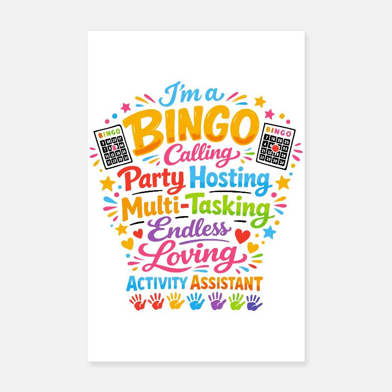 Animation Assistant Bingo Activities Gift Poster 8" x 12" (20x30 cm)