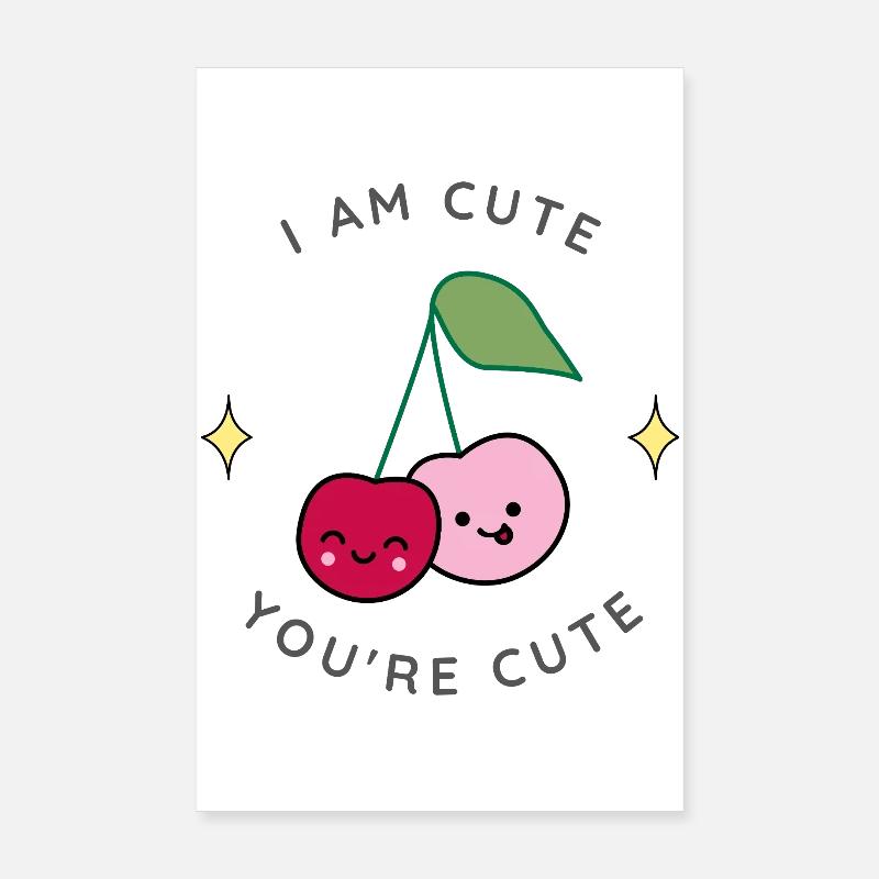 Duo Cerises Mignon Poster 20 x 30 cm