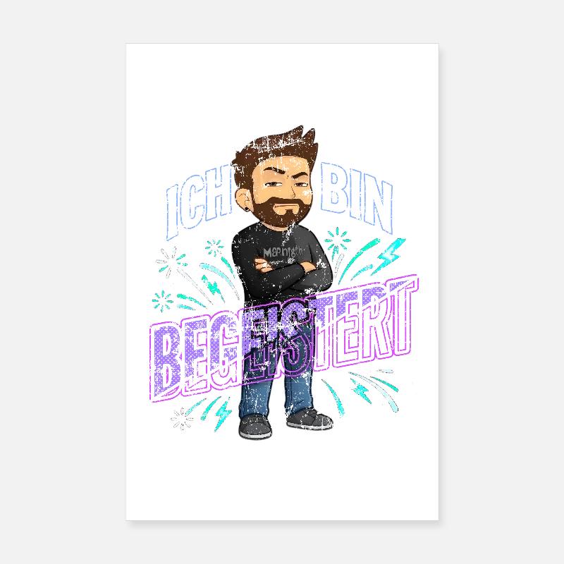 Ich bin begeistert Poster 20x30 cm