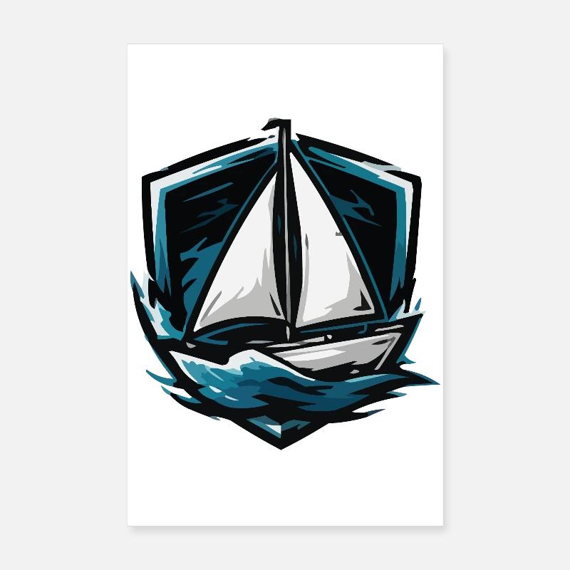 Graphique de tempête de voilier Poster 20 x 30 cm