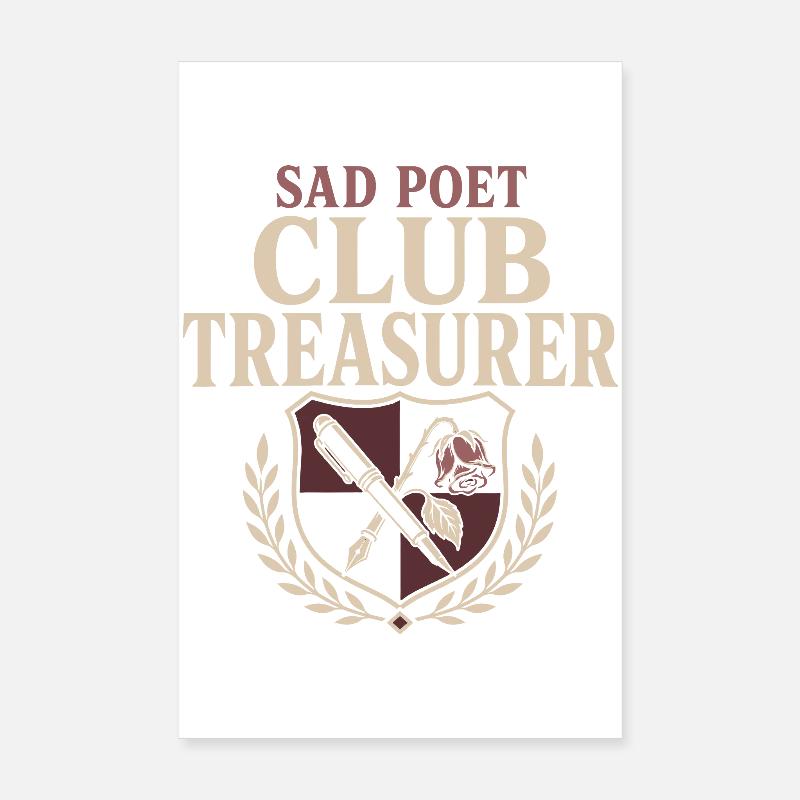 Poetcore Poète Poésie Dark Academia Gift Poster 20 x 30 cm