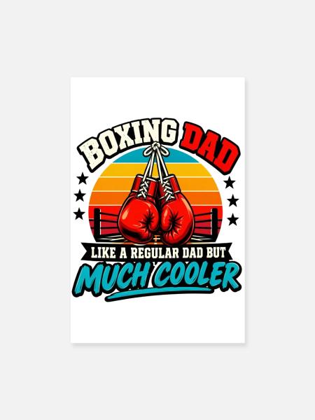 Boxvater Trainer Boxer Boxer Kampfsport Kunst - Poster 20x30 cm - Weiß - Vorne