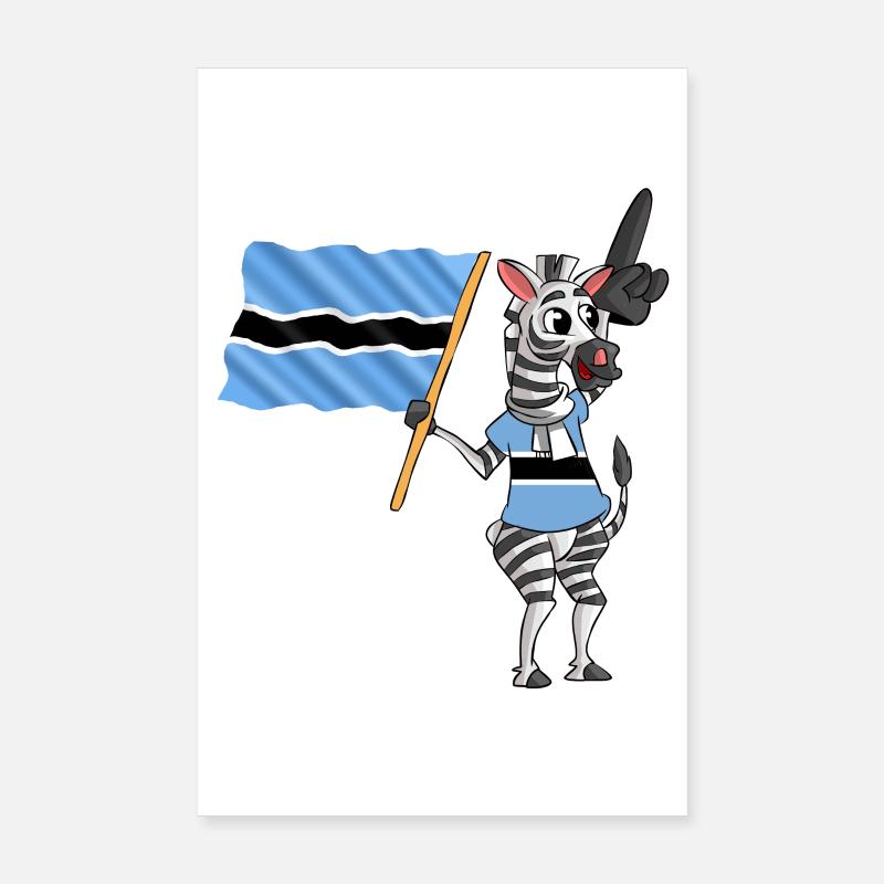 Botswana zebra Poster 8" x 12" (20x30 cm)