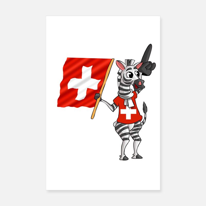 Swiss zebra Poster 8" x 12" (20x30 cm)