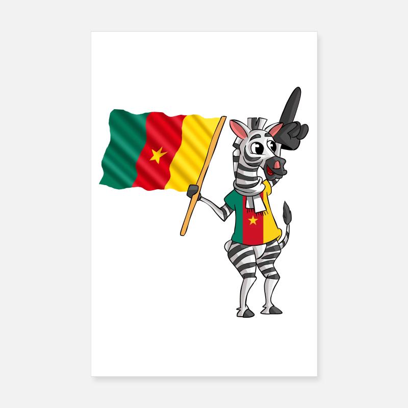 Kameruner Zebra Poster 20x30 cm