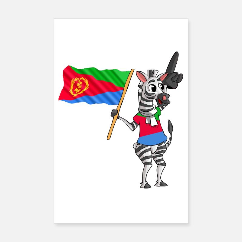 Eritrean zebra Poster 8" x 12" (20x30 cm)