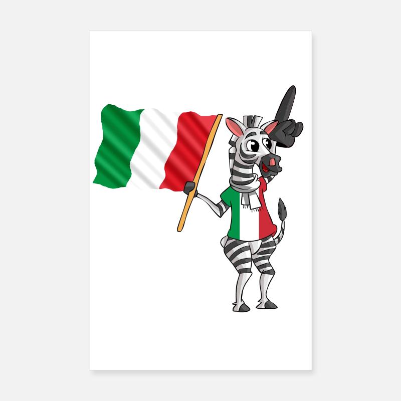 Italiener Zebra Poster 20x30 cm