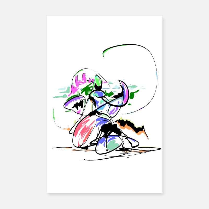 Sorcier abstrait Poster 20 x 30 cm