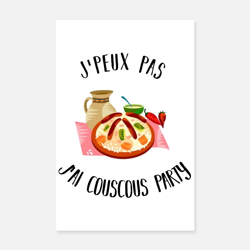 J'peux Pas J'ai Couscous Party  Poster 20 x 30 cm