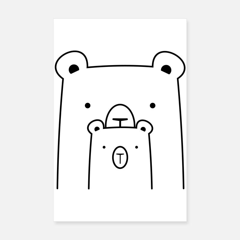 zwei Bären Bär Eisbär Braunbär I Geschenkidee Poster 20x30 cm