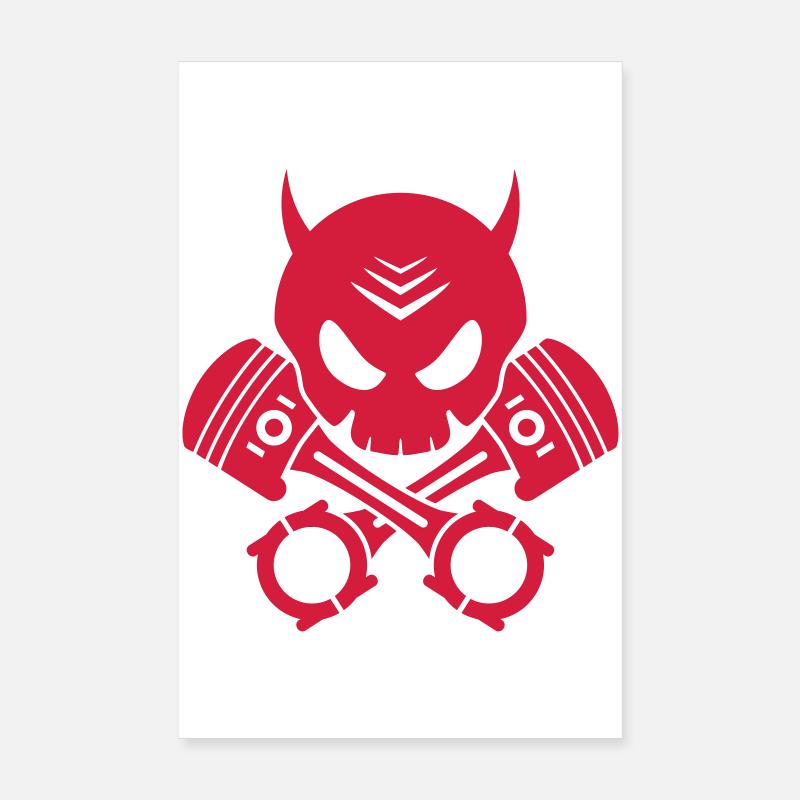 teufel schädel kolben Poster 20x30 cm