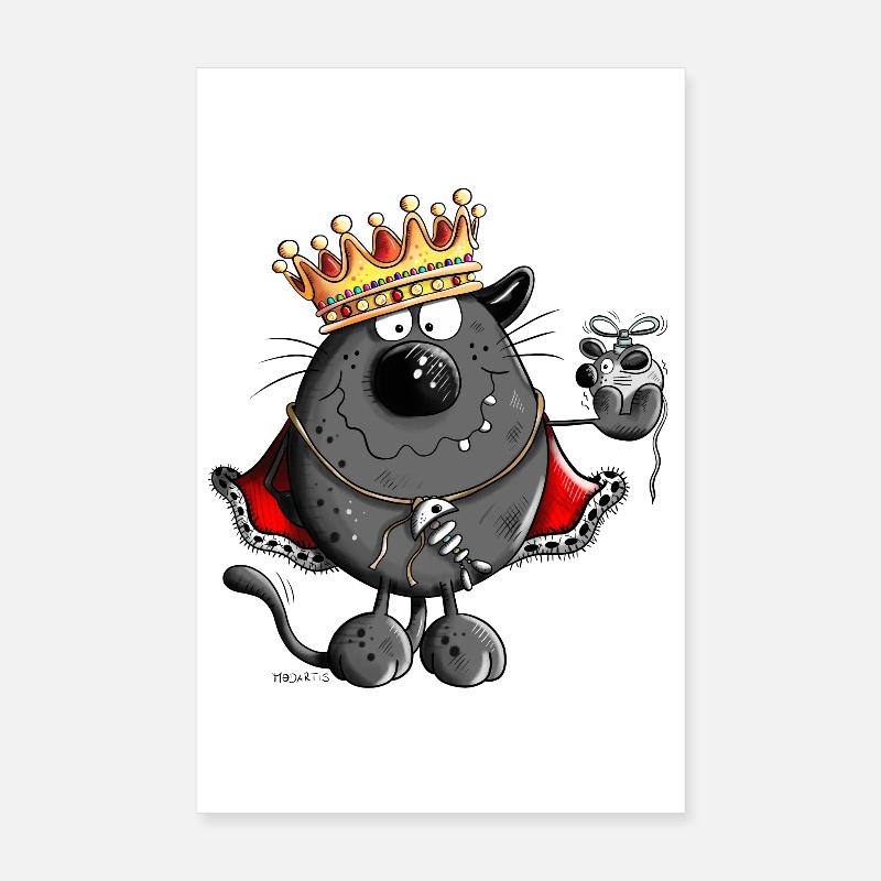 Cat King Poster 8" x 12" (20x30 cm)