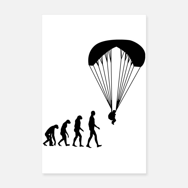 Paragliding / Paraglider / Parapente / Gleitschirm Poster 8" x 12" (20x30 cm)