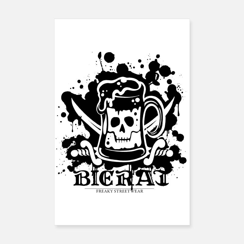 Bierat Splash black Poster 20x30 cm