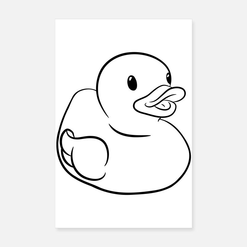 Rubber Duck – Drôle de canard en caoutchouc pour baignoire Poster 20 x 30 cm